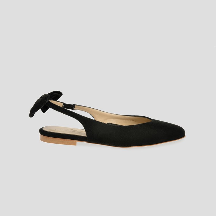 Anniel Jackie Bow Slingback NEW BLACK