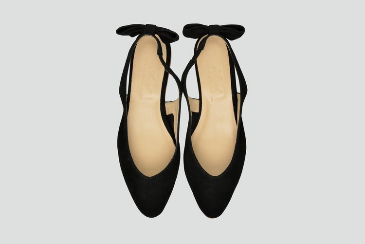 anniel jackie bow slingback NEW BLACK