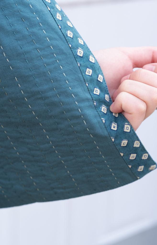 Anokhi Bolero Jacket In Green Diamonds