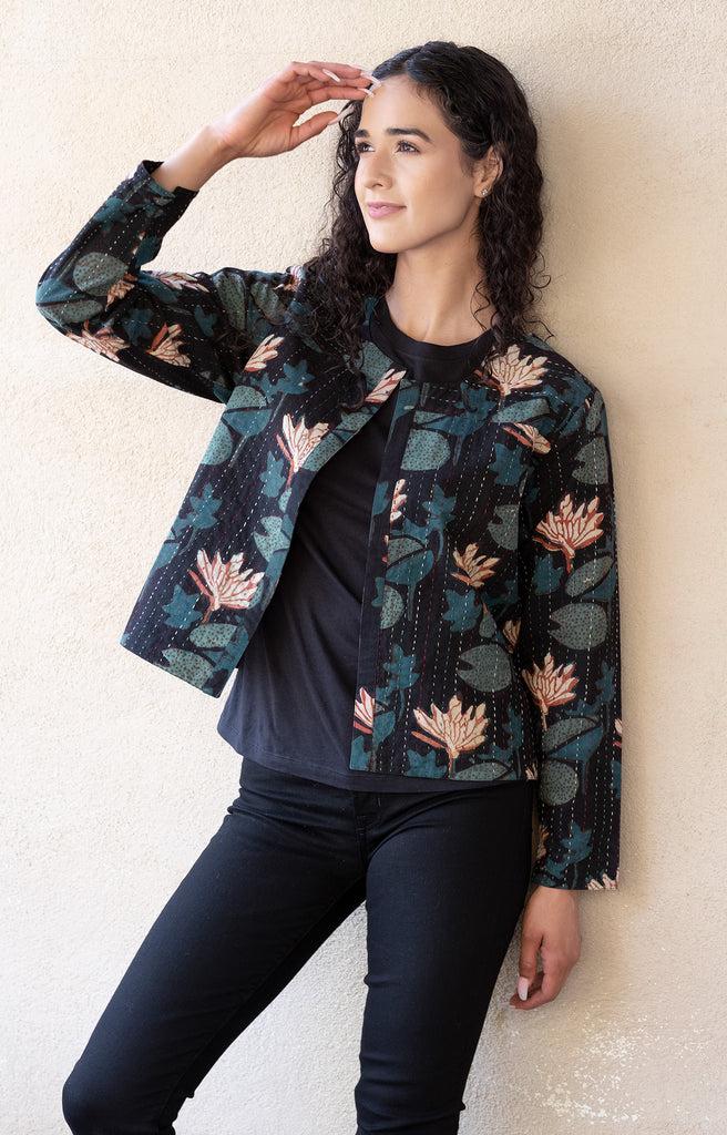 anokhi Bolero Jacket in Night Lily
