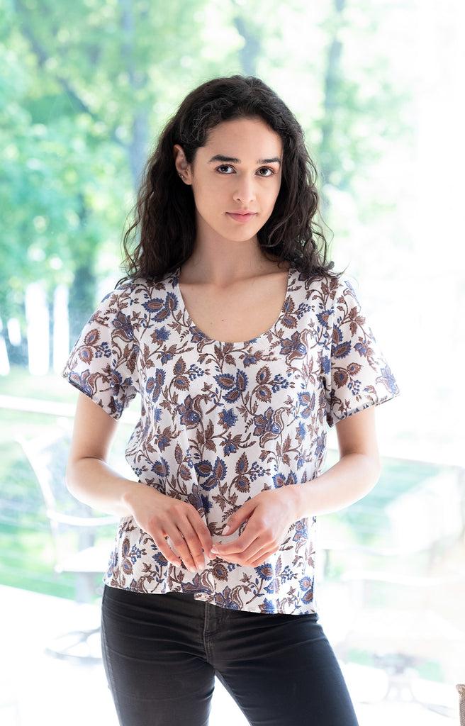 Anokhi Bundi Tee In Colonial Floral