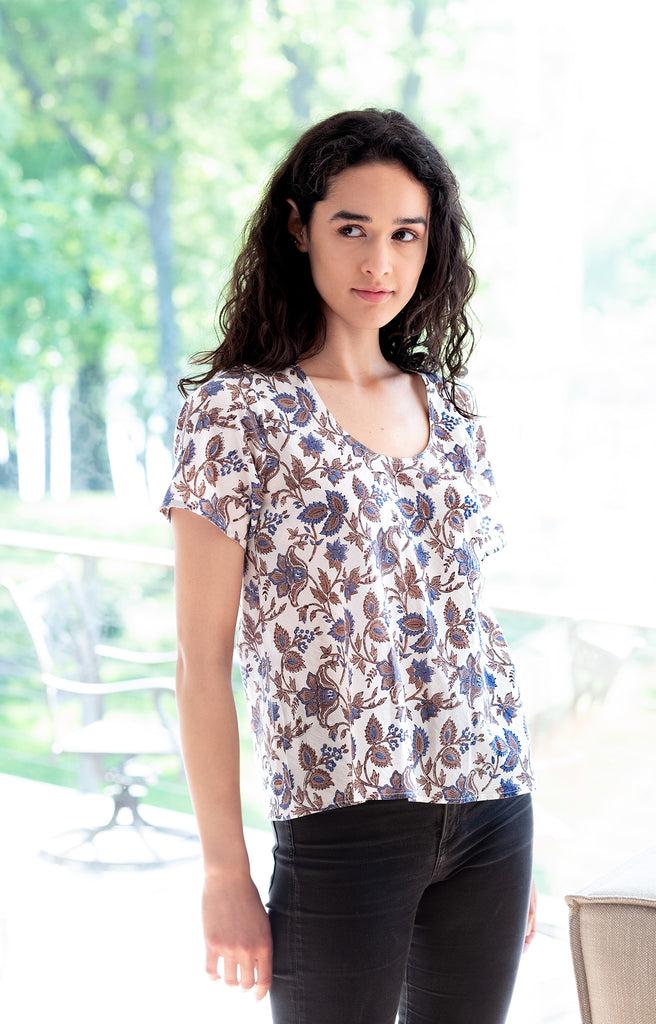 Anokhi Bundi Tee In Colonial Floral