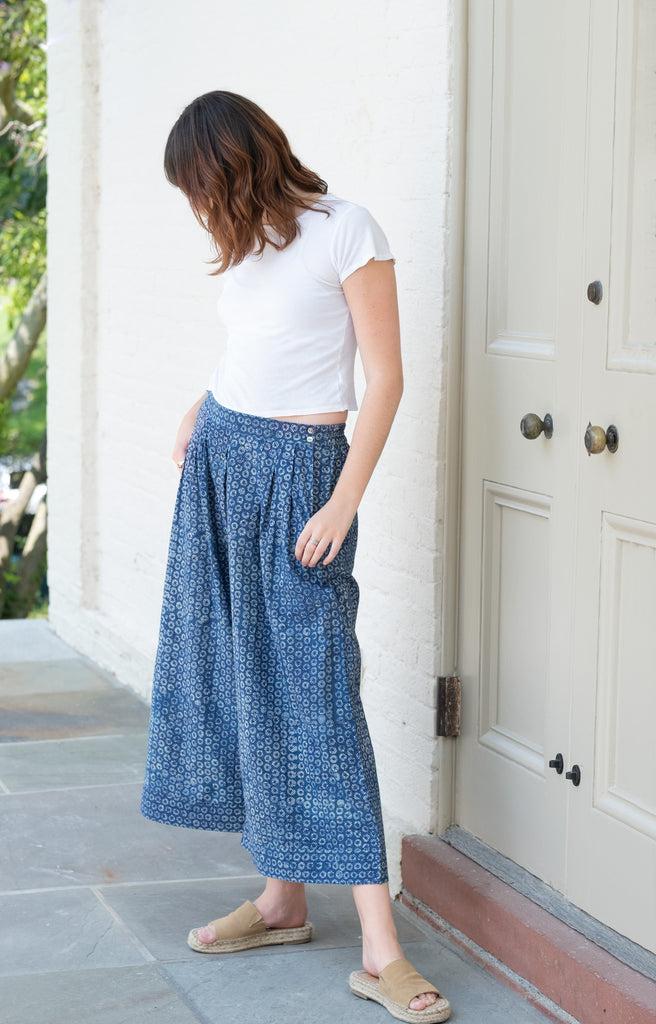 anokhi Culottes in Kyoto Blue
