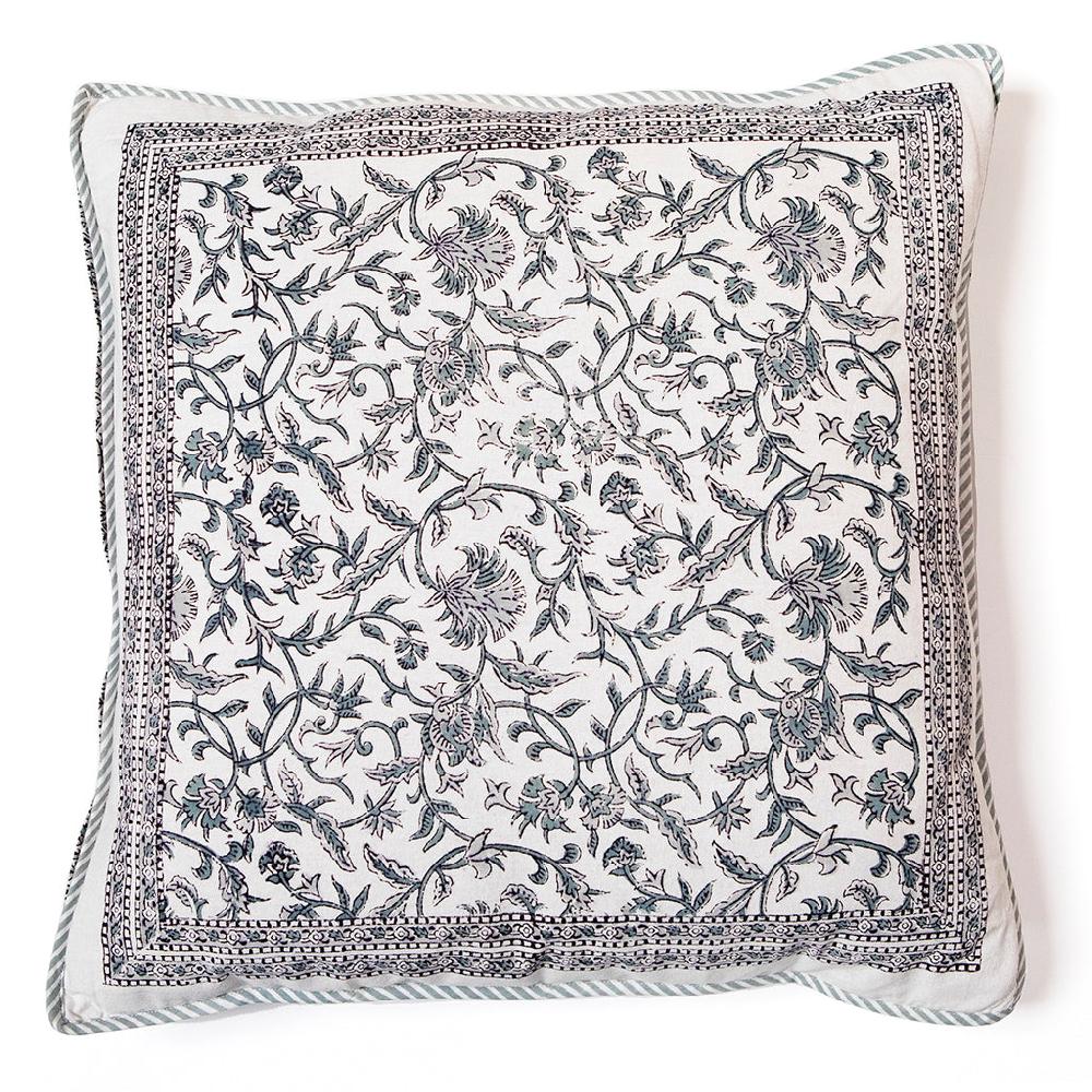 Anokhi Cushion Covers In Grey Vines