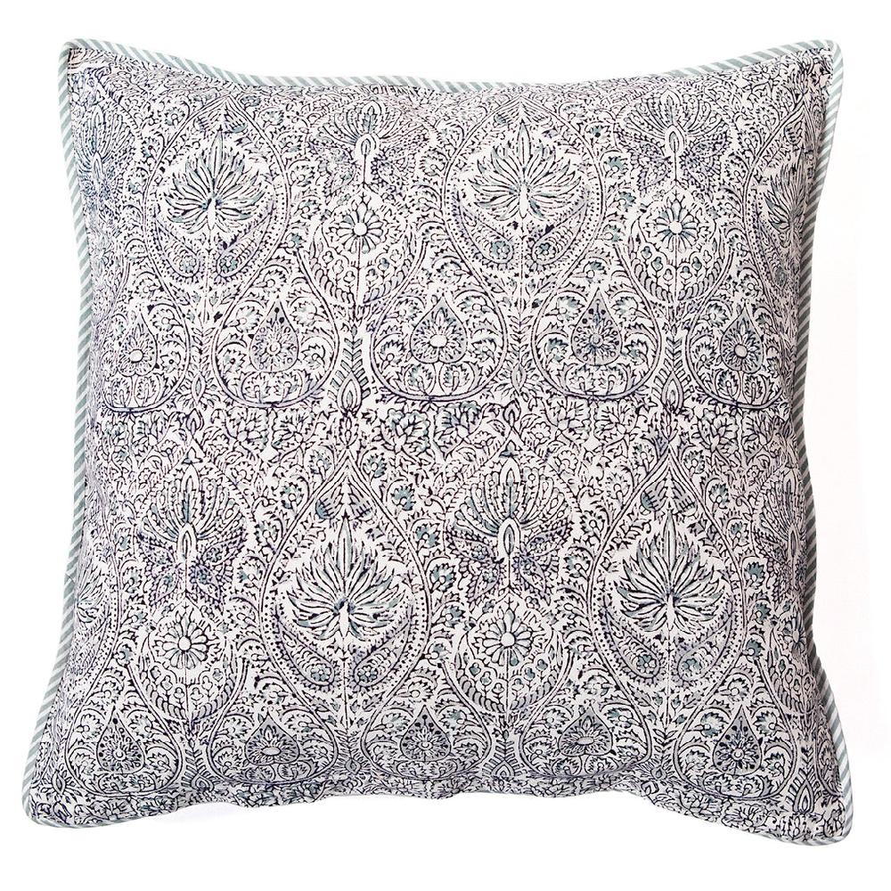 Anokhi Cushion Covers In Grey Vines