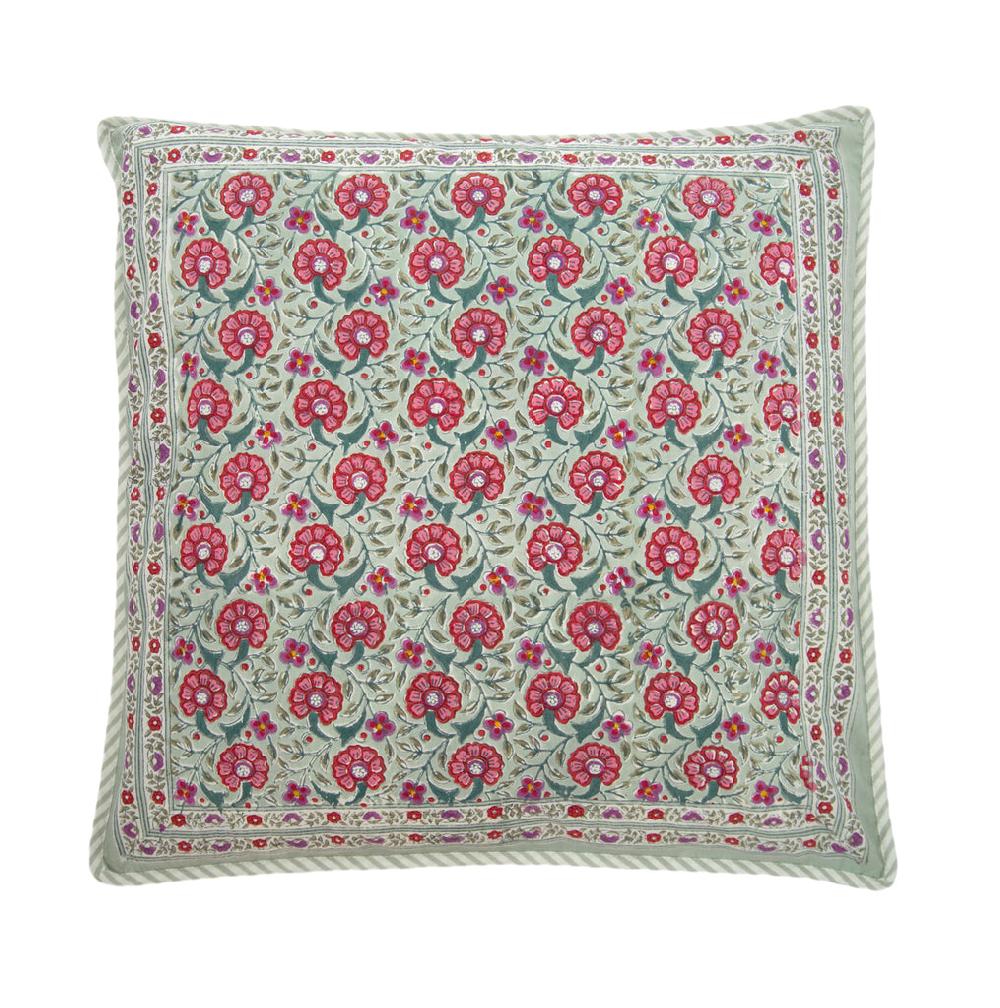 Anokhi Cushion Covers In Sage Cheer