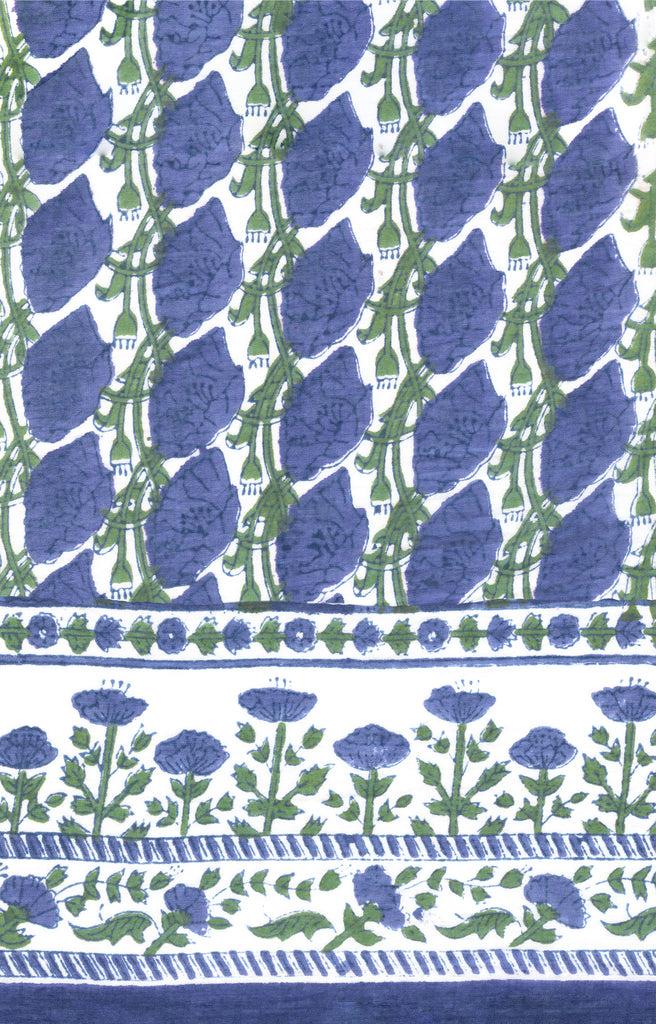 Anokhi Drawstring Kaftan In Lapis Poppy