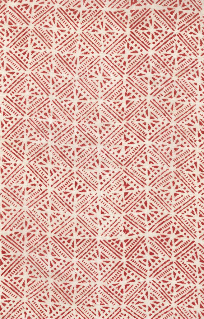 Anokhi Easy Shirt In Red Tiles