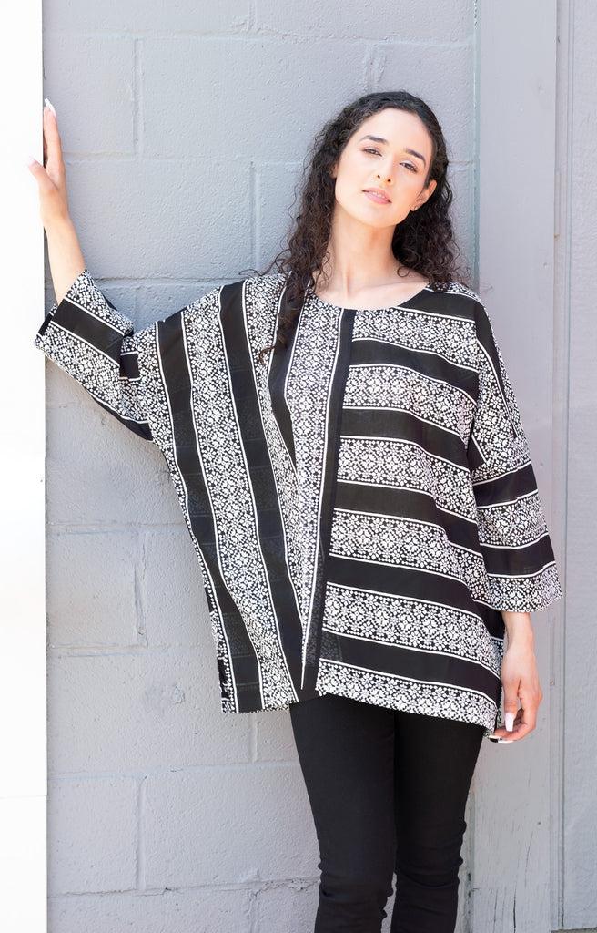 anokhi Easy Shirt in Soho Stripe