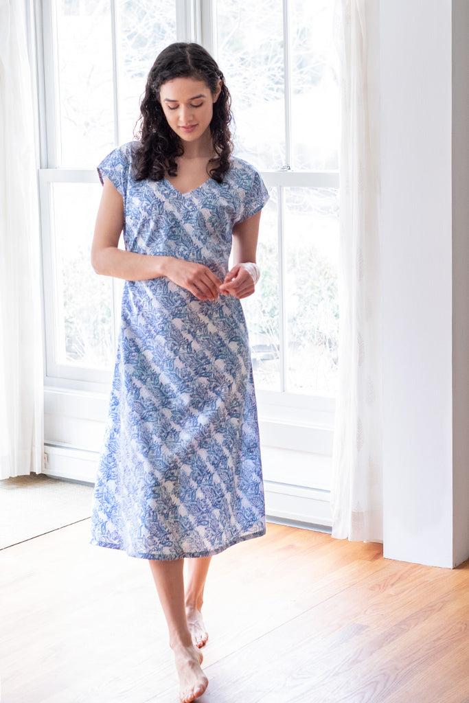 anokhi Ella Dress in Vine Leaves