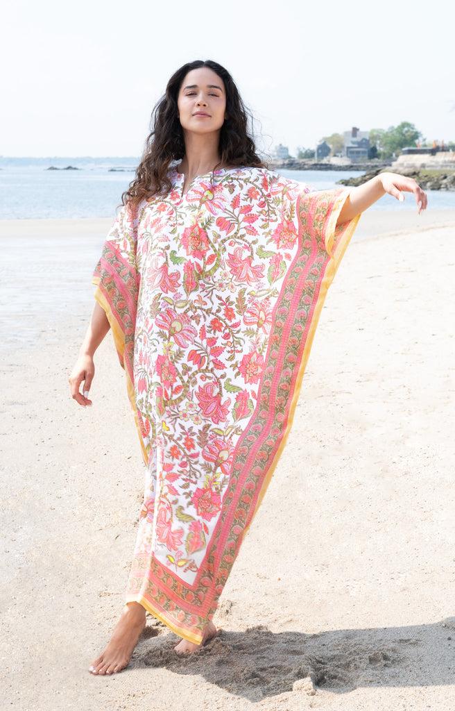 Anokhi Kaftan In Summer Tapestry
