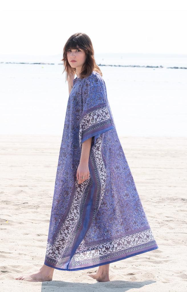 anokhi Kaftan in Swirling Iris