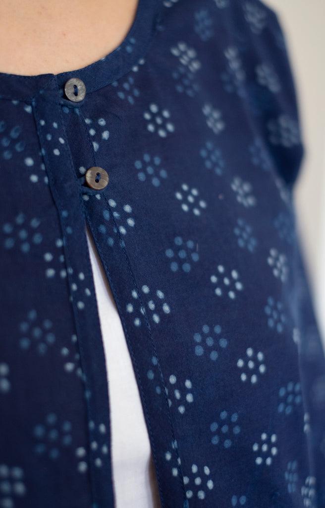 Anokhi Matinée Jacket In Dot Flower