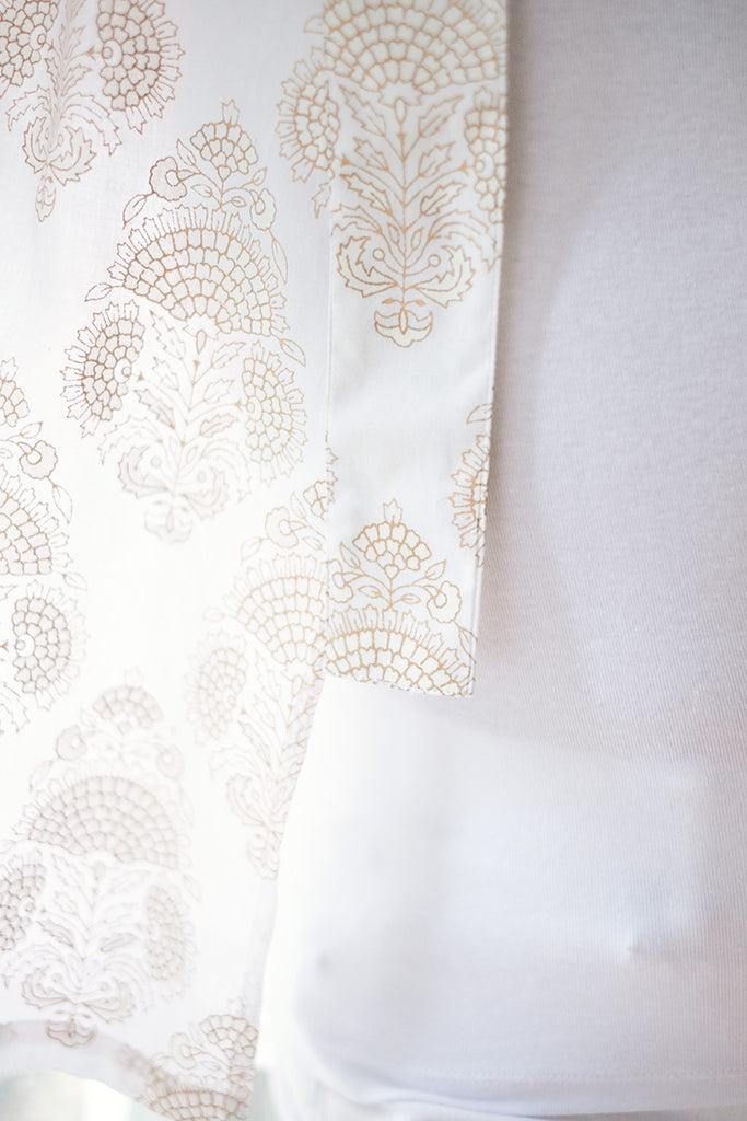 Anokhi Sara Jacket In Gold Stamp