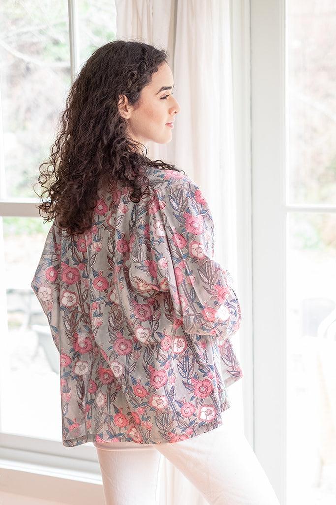 Anokhi Sara Jacket In Wild Rose