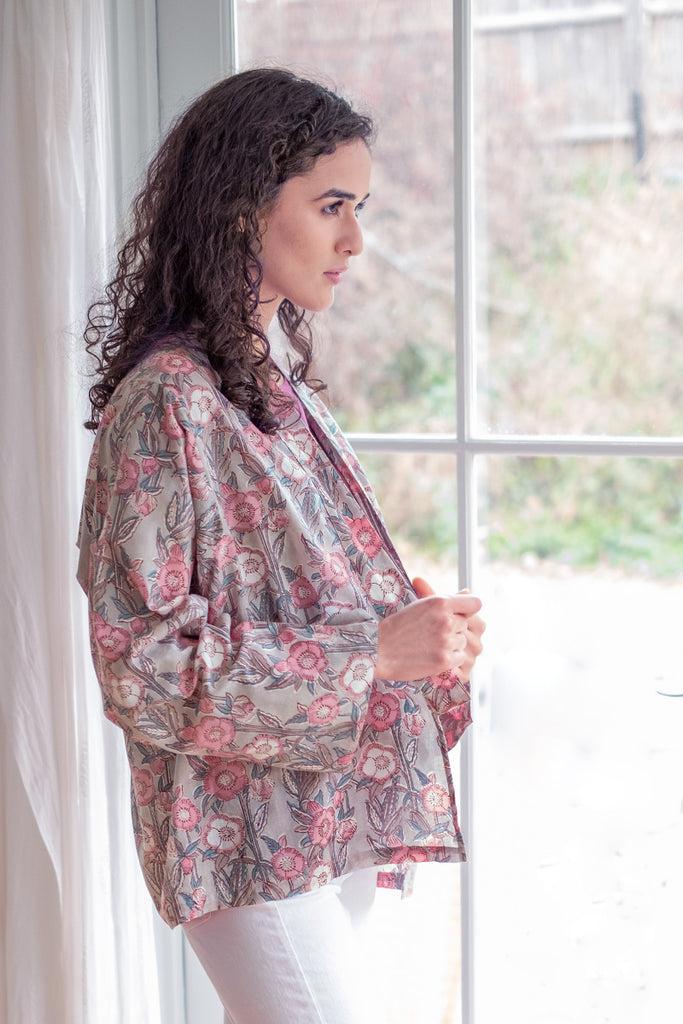 Anokhi Sara Jacket In Wild Rose
