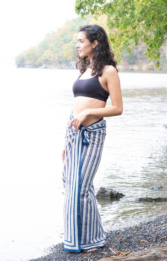 Anokhi Sarong In Navy Stripe