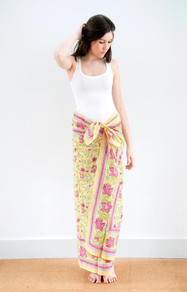 Anokhi Sarong In Rambling Rose