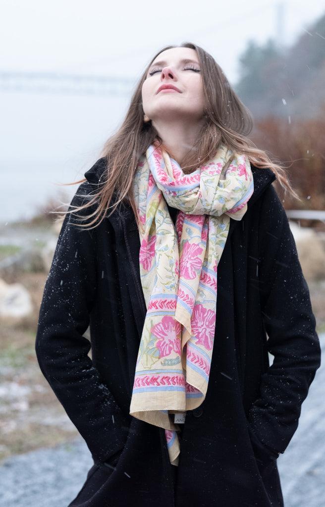 anokhi Sarong in Rambling Rose