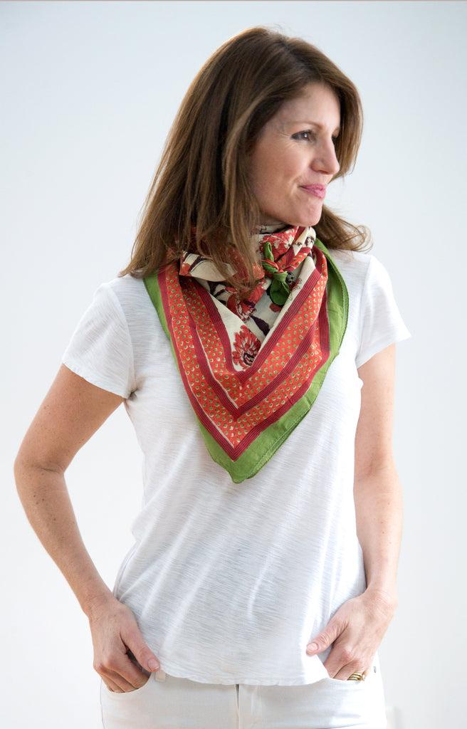 Anokhi Scarf In 50s Natural