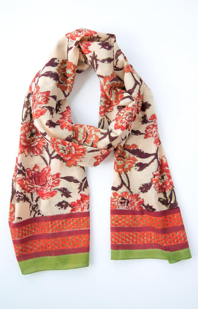 Anokhi Scarf In 50s Natural