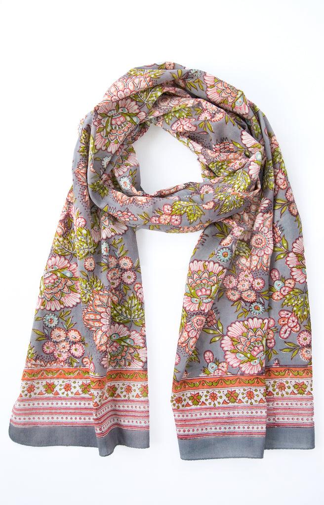 Anokhi Scarf In Autumn Garden