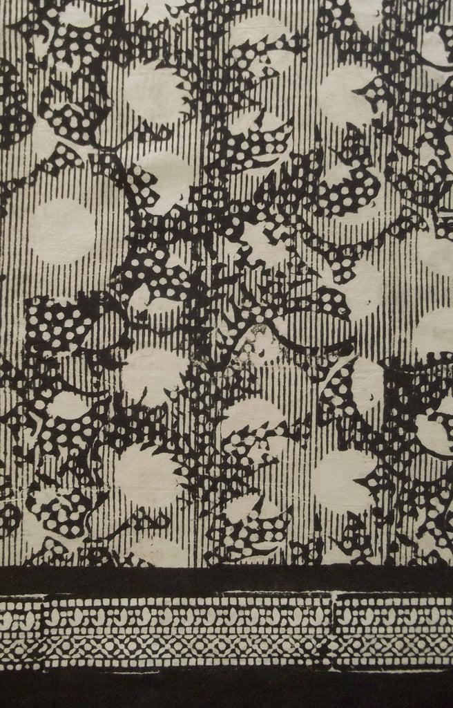 anokhi Scarf in Black and Tan Shadows