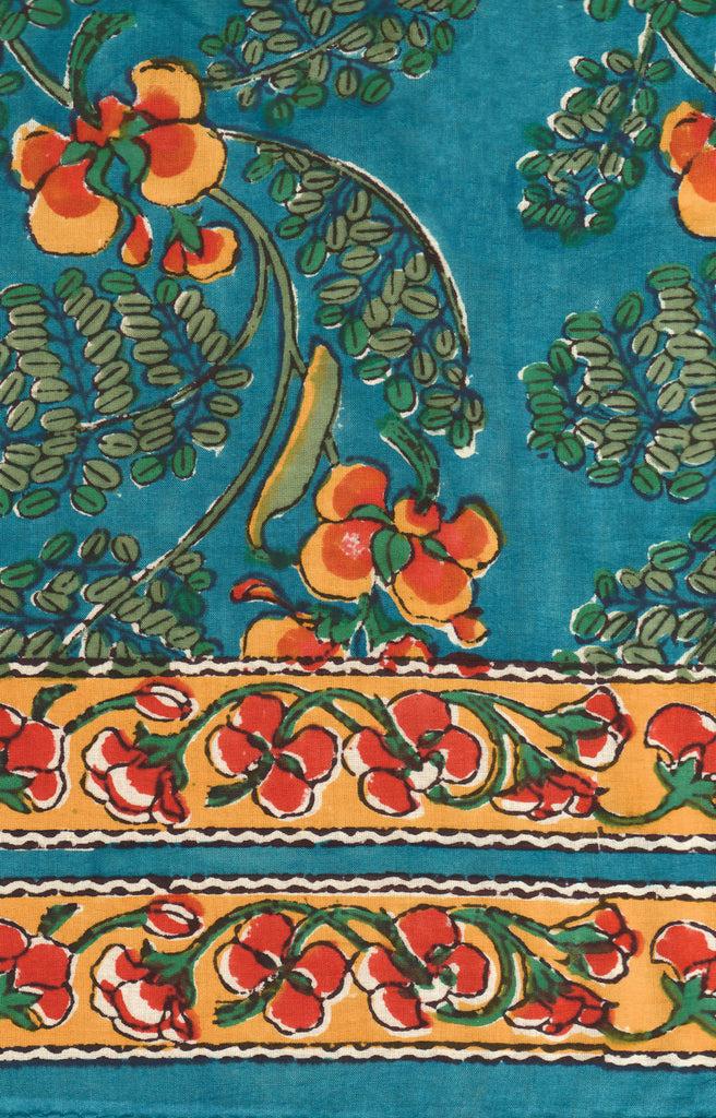 anokhi Scarf in Blue Flame Tree