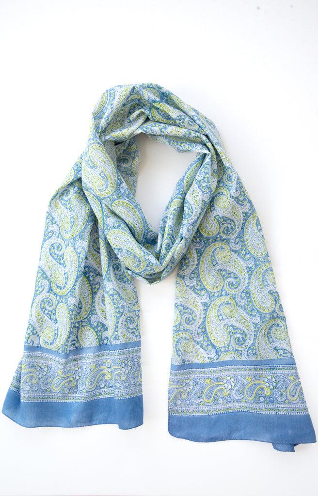 Anokhi Scarf In Blue Paisley