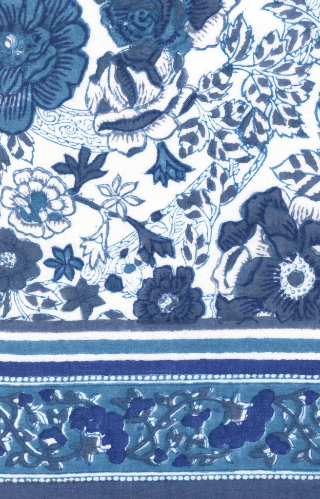 anokhi Scarf in Blue Roses