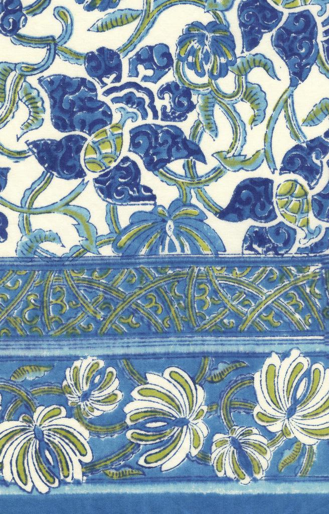 anokhi Scarf in Blue Trellis