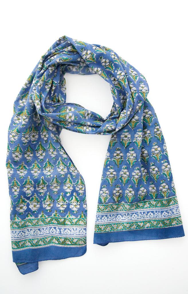 Anokhi Scarf In Botanical Blue