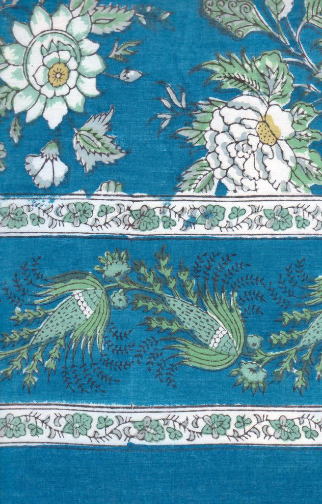 anokhi Scarf in Briar Rose Blue