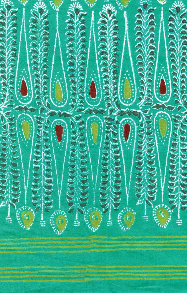 anokhi Scarf in Emerald Batik