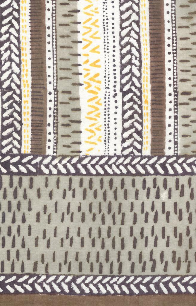 anokhi Scarf in Goldenrod Stripe