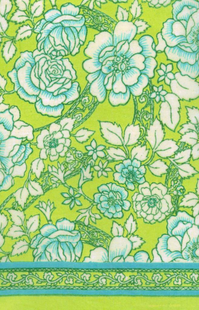 anokhi Scarf in Lime Roses