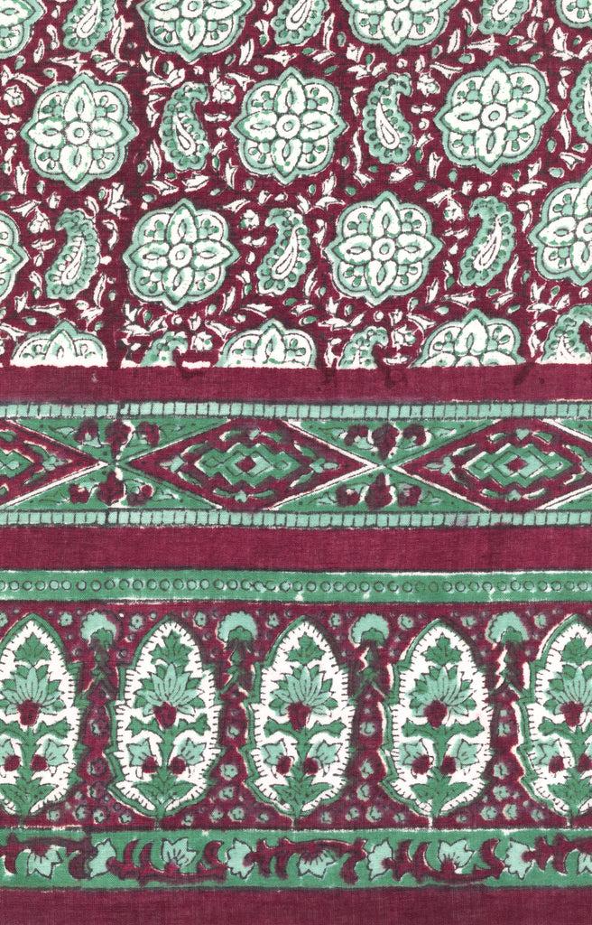 anokhi Scarf in Maroon Medallions