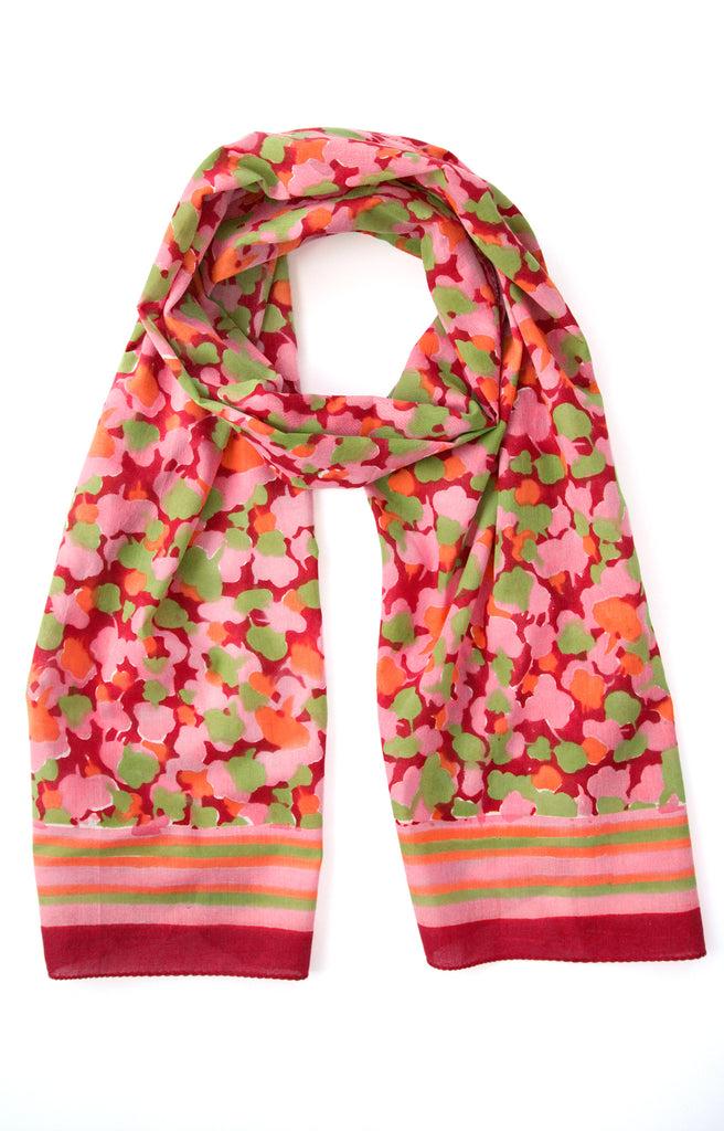 Anokhi Scarf In Pink Popcorn