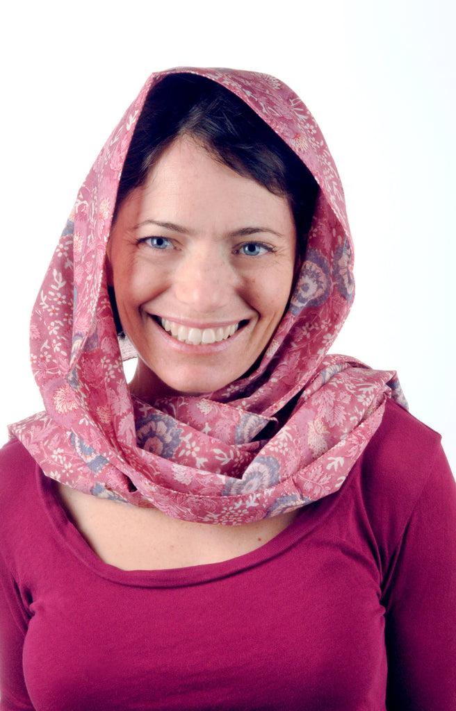 Anokhi Scarf In Pink Strawflower