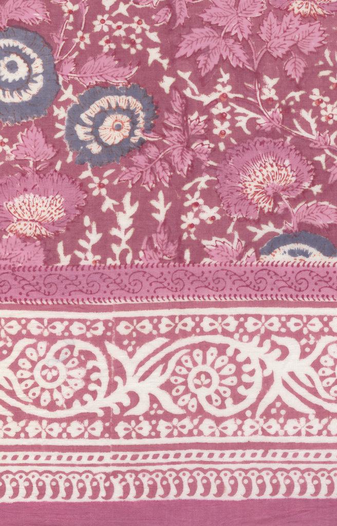 anokhi Scarf in Pink Strawflower