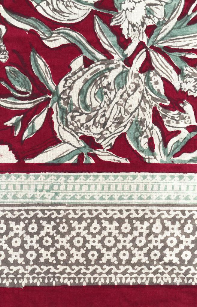 anokhi Scarf in Pomegranate Press