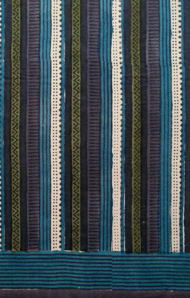 anokhi Scarf in Purple Stripe