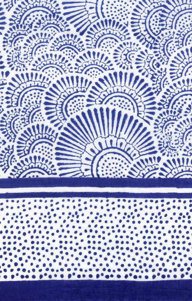 anokhi Scarf in Ripples Blue