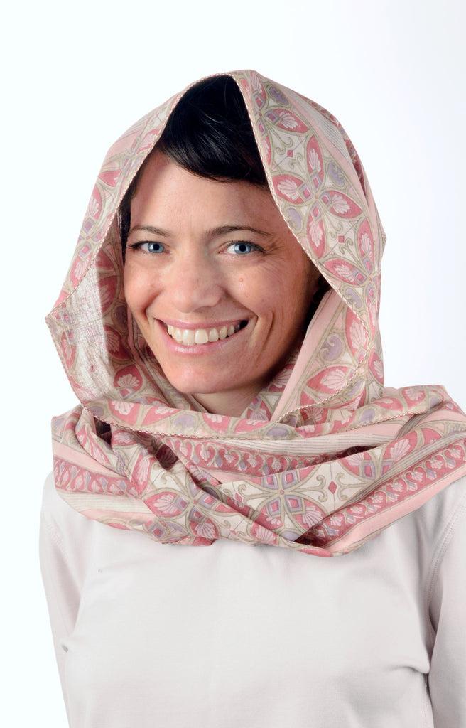 Anokhi Scarf In Rose Mosaic