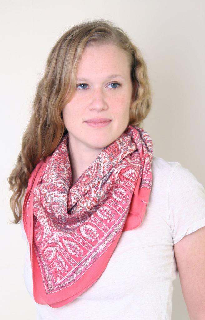 Anokhi Scarf In Rose Palace