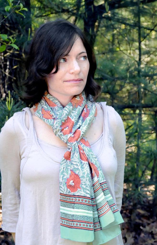 Anokhi Scarf In Sea Flower