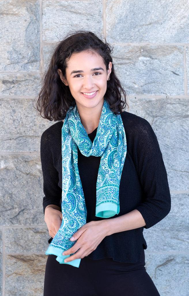 Anokhi Scarf In Sea Swirl