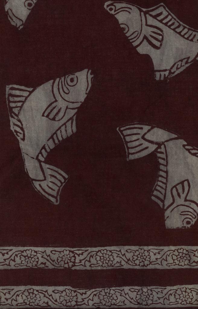 anokhi Scarf in Silver Koi