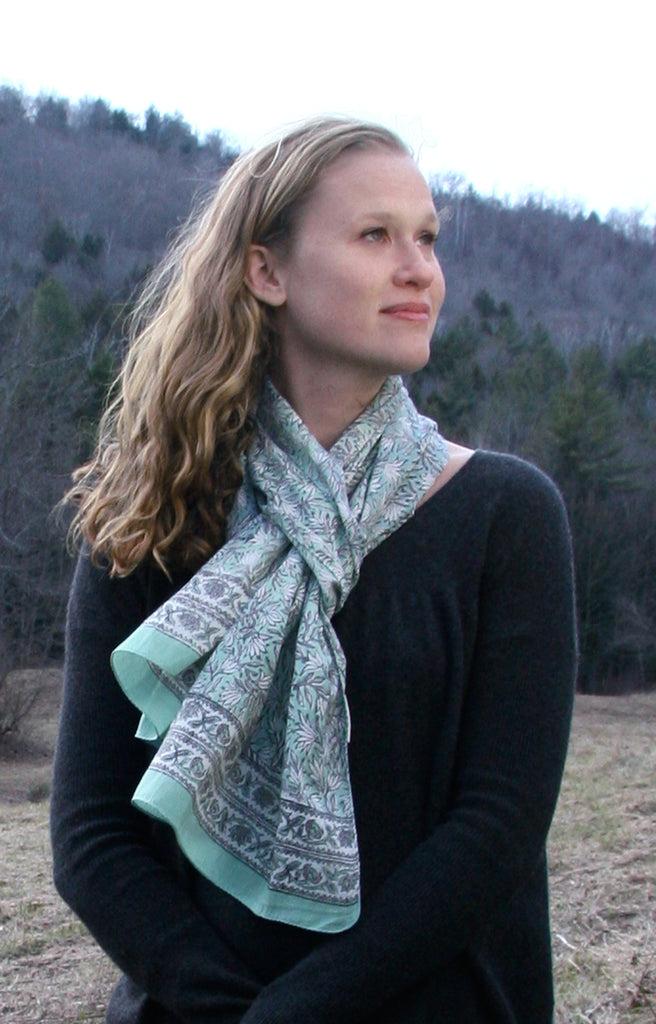 Anokhi Scarf In Snowdrops
