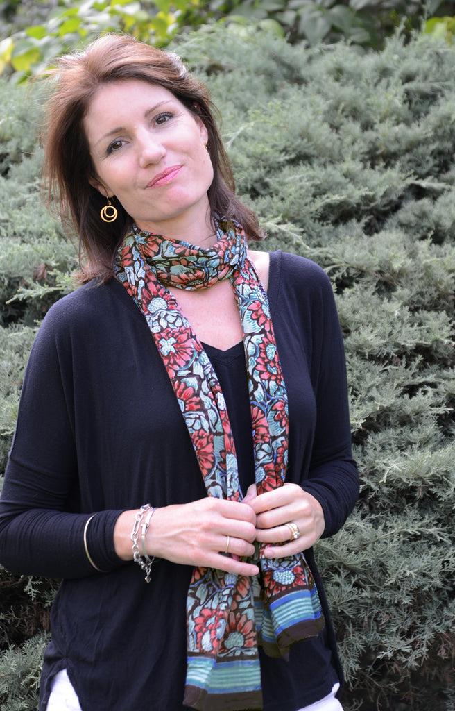 Anokhi Scarf In Stained Glass